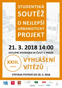 XXIII. ročník soutěže o nejlepší urbanistický projekt - pozvánka na vyhlášení