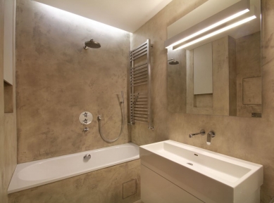 Modern concrete screeds in bathrooms