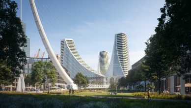 Projekt Peninsula Place v Londýně od Santiaga Calatravy