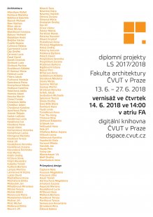 Výstava diplomových prací studentů architektury a designu na FA ČVUT