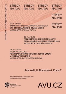 Lecture series "Wednesdays at AVU" - autumn 2018