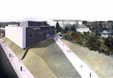 Výsledky arch. soutěže o návrh novostavby Krajské knihovny Vysočiny - 3. cena - Ing.arch. Roman Gale –Brno, Ing.arch. Michal Palašňák – Brno, Ing.arch. Barbora Šimonová – Brno - foto: Kraj Vysočina