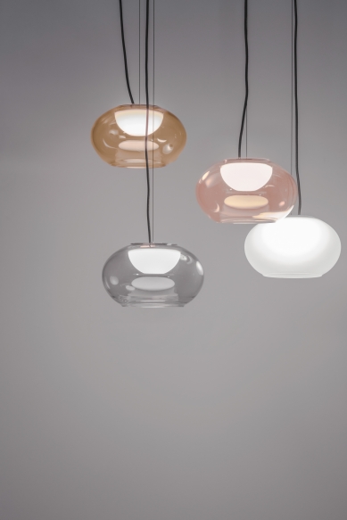 Delta Light introduced three collections of decorative lighting with delicate lines and glass