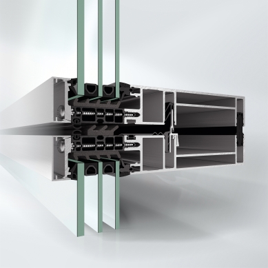 Systémová platforma fasád Schüco UDC 80 přeje individuálnímu designu s výhodami modulové konstrukce - Nová fasáda Schüco UDC 80 nastavuje nový standard energetické úspornosti, s hodnotami Uf do 0,86 W/(m²K) včetně vlivu spojovacích prvků.