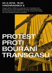 Protest proti bourání Transgasu
