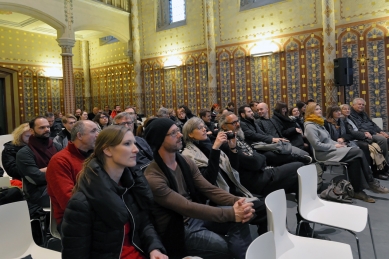 Rozhovor s Buchner Bründler Architekten - Přednáška v kostele Svaté Rodiny v Českých Budějovicích - foto: Petr Šmídek, 2018