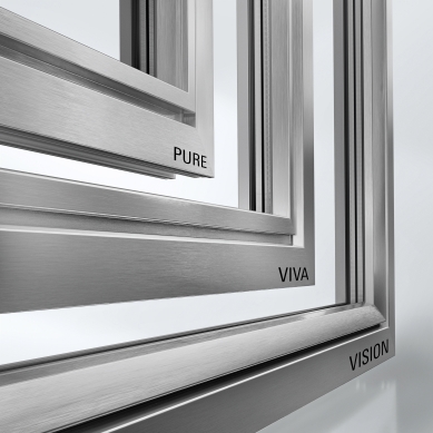 Plastic windows Schüco LivIng Alu Inside have received a certificate for passive houses - The range of Schüco LivIng aluminum covers can be designed in a variety of colors and frame shapes.