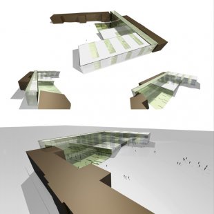 Výsledky architektonické soutěže Údolní 53 - Soutěžní návrh č. 14: Autoři: Ing. arch. Pavel Suchý, Ing. arch. Lukáš Bílek, Jan Černohorský, Ing. arch. Tereza Hradílková, Ing. arch. Petr Bouřil; Praha 