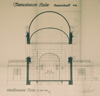 Krematoria v Ostravě, Nymburce, Mostě a Plzni - Anton Svitil - Krematorium v Mostě, 1923 - foto: archiv autora