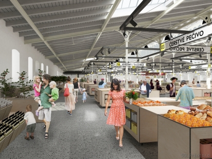 Praha has projects for the revitalization of the Holešovice market buildings - Hala 22