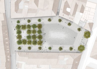 Česká Lípa selected the design of the square from 14 architectural proposals - Situation - foto: m2au s.r.o.