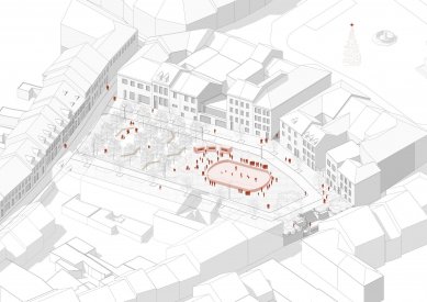 Česká Lípa vybrala podobu náměstí ze 14 architektonických návrhů - Zima - foto: m2au s.r.o.