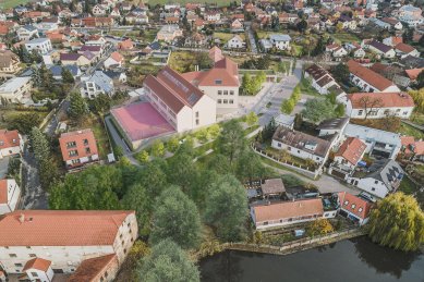 Rekonstrukce a přístavba základní školy v Praze Písnici - výsledky soutěže - Návrh č. 9 - foto: ADR, s.r.o. / MgA. Aleš Lapka, MgA. Petr Kolář