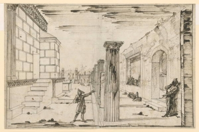 300 let od narození Piranesiho - výstava v berlínské Kunstbibliothek - Boční pohled na Chrám bohyně Isis v Pompejích, kolem 1778 - foto: Giovanni Battista Piranesi
