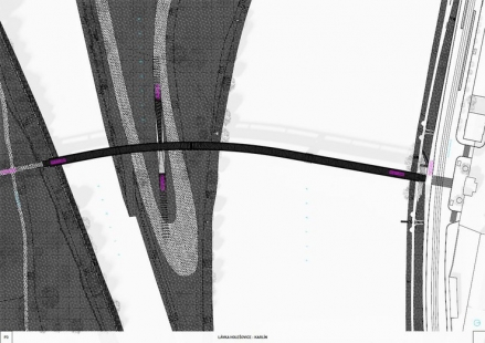 Lávka Holešovice - Karlín - competition results - Reward - foto: Ing.arch. Přemysl Jurák, Ing.arch. Karel Filsak, Ing.arch. Roman Chvilíček 