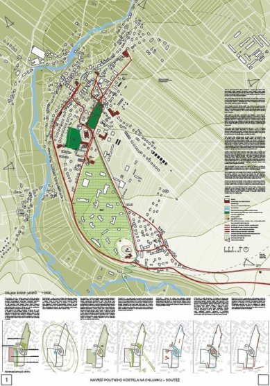 The hill of the pilgrimage church on Chlumek - competition results - 2nd place - foto: Ing.arch. Ivan Vavřík