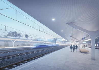 Vysokorychlostní terminál Praha východ navrhnou ov-architekti - Vizualizace: DOUSEK-ZABORSKY
