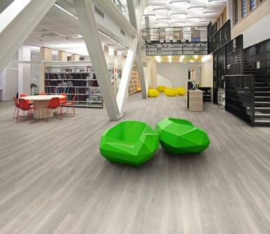 Vinyl floors with acoustic benefit