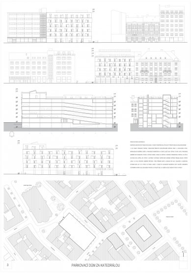 Parking house behind the cathedral in Ostrava - competition results - foto: Architekti Hrůša & spol., Ateliér Brno