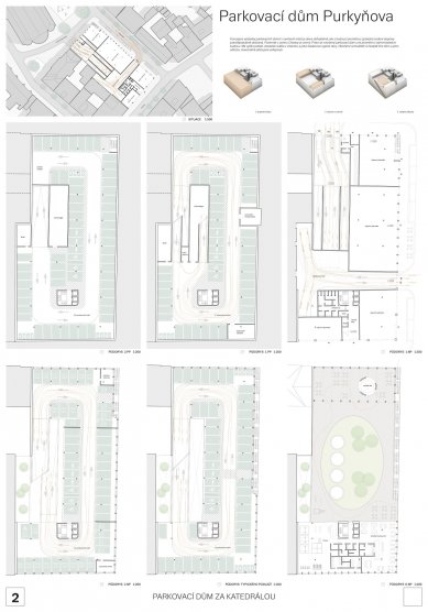 Parking house behind the cathedral in Ostrava - competition results - 2nd place - foto: OV ARCHITEKTI, s.r.o.