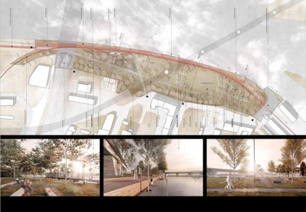 Park by the water in Prague-Holešovice - competition results - Reward - foto: CMC architects, a.s.