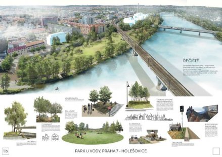 Park by the water in Prague-Holešovice - competition results - 2nd place - foto: gogolák+grasse, s.r.o.