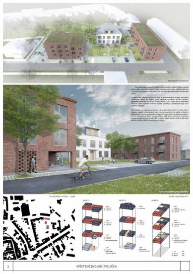 Urban Housing Polička - competition results - 1st place - foto: Apropos Architects s.r.o.