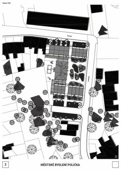 Urban Housing Polička - competition results - 3rd place - foto:  Ing.arch. Jan Doubek,  Ing.arch. Soňa Minárechová 