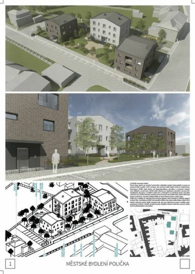 Urban Housing Polička - competition results - Reward - foto: ATELIER HORYNA, s.r.o.