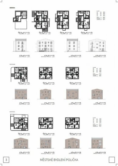 Urban Housing Polička - competition results - Reward - foto: ATELIER HORYNA, s.r.o.