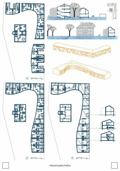 Urban Housing Polička - competition results - Reward - foto: Ing.arch. Zdeněk Kadlec