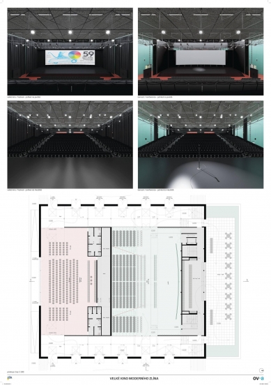 Reconstruction of the Grand Cinema in Zlín - competition results - 5th place - foto: ov architekti 