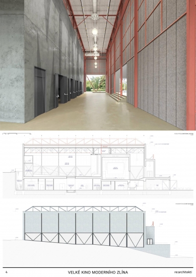 Reconstruction of the Grand Cinema in Zlín - competition results - 1st place - foto: re:architekti studio