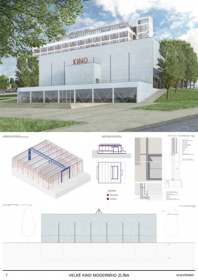 Rekonstrukce Velkého kina ve Zlíně - výsledky soutěže - 1. místo - foto: re:architekti studio