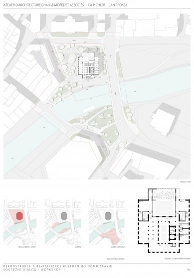 Reconstruction of the cultural house in Č. Budějovice - results of the dialogue - 1st place - foto: Chaix & Morel et associés / CA Pichler / Jan Proksa