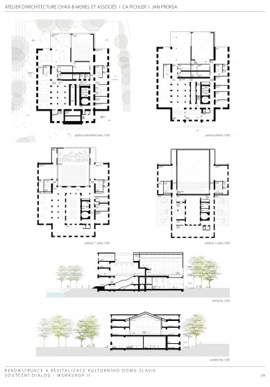 Reconstruction of the cultural house in Č. Budějovice - results of the dialogue - 1st place - foto: Chaix & Morel et associés / CA Pichler / Jan Proksa