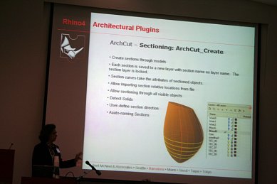 Rhino a architektura - reportáž z londýnské konference - Modul Arch Cut - Správa řezů - foto: www.rhino3d.cz