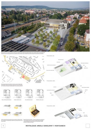 Revitalization of the Sokol Gymnasium Area in Rokycany - Competition Results - 1st place - foto: Rusina Frei, s.r.o.