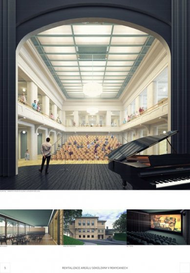 Revitalization of the Sokol Gymnasium Area in Rokycany - Competition Results - Reward - foto:  Ing.arch. MgA. Michal Šiška, MgA. Ing.arch. Adam Wlazel, Ing.arch. Mgr. Petr Štěpánek  MgA. Matěj Petránek