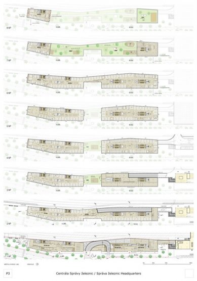 Central Railway Administration - competition results - 2nd place - foto: Atelier M1 architekti