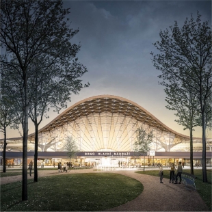 The competition for the new Brno main train station was won by the Dutch Benthem Crouwel - 2nd prize - Association Pelčák and partner architects – Müller Reimann Architekten