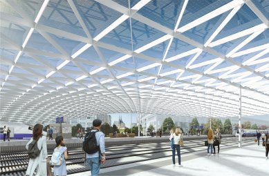 Soutěž na nové brněnské hlavní nádraží vyhráli nizozemští Benthem Crouwel - 3. cena - ingenhoven architects GmbH, Architektonická kancelář Burian-Křivinka, architekti Koleček-Jura