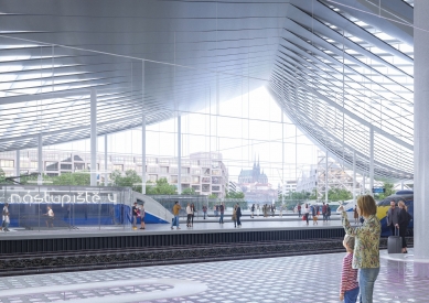 The competition for the new Brno main train station was won by the Dutch Benthem Crouwel - 4th prize - BIG – Bjarke Ingels Group + A8000 s.r.o.