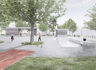 Výsledky soutěže na obnovu Mírového náměstí v Hodoníně - 3. místo – míza architekti