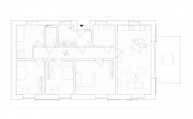 NOMA: Projekt rodinného domu do Hrušek - Půdorys