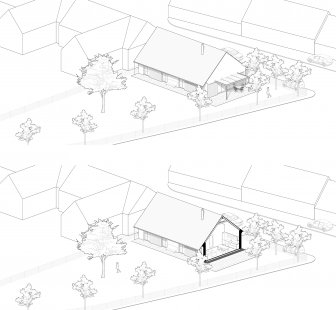 NOMA: Projekt rodinného domu do Hrušek - Axonometrie