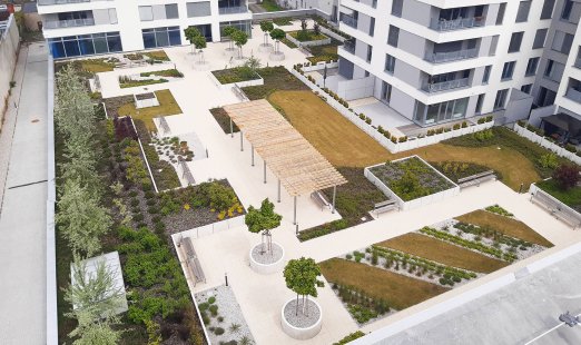 Rooftops and terraces of the Panorama Plzeň apartment building: roof waterproofing membranes and films BMI Icopal and BMI Vedag in practice