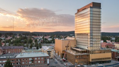 Švédské město Skellefteå holduje dřevo- stavbám, nově má i dřevěný mrakodrap