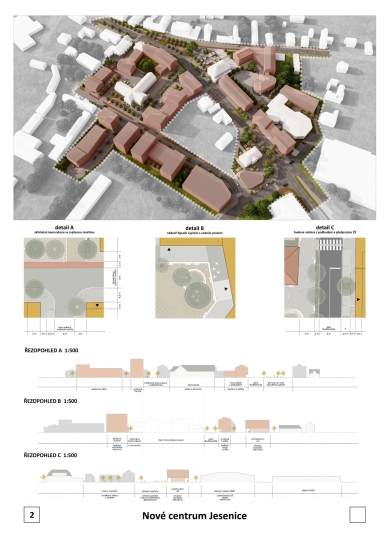 New Center Jesenice - results of the narrow competition for the design - foto: MS plan s.r.o.