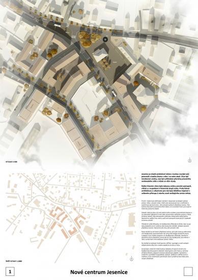 New Center Jesenice - results of the narrow competition for the design - 3rd prize - foto: Jsme k světu, s.r.o.